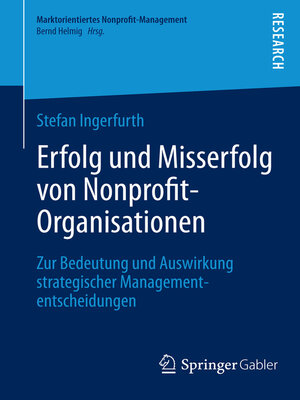 cover image of Erfolg und Misserfolg von Nonprofit-Organisationen